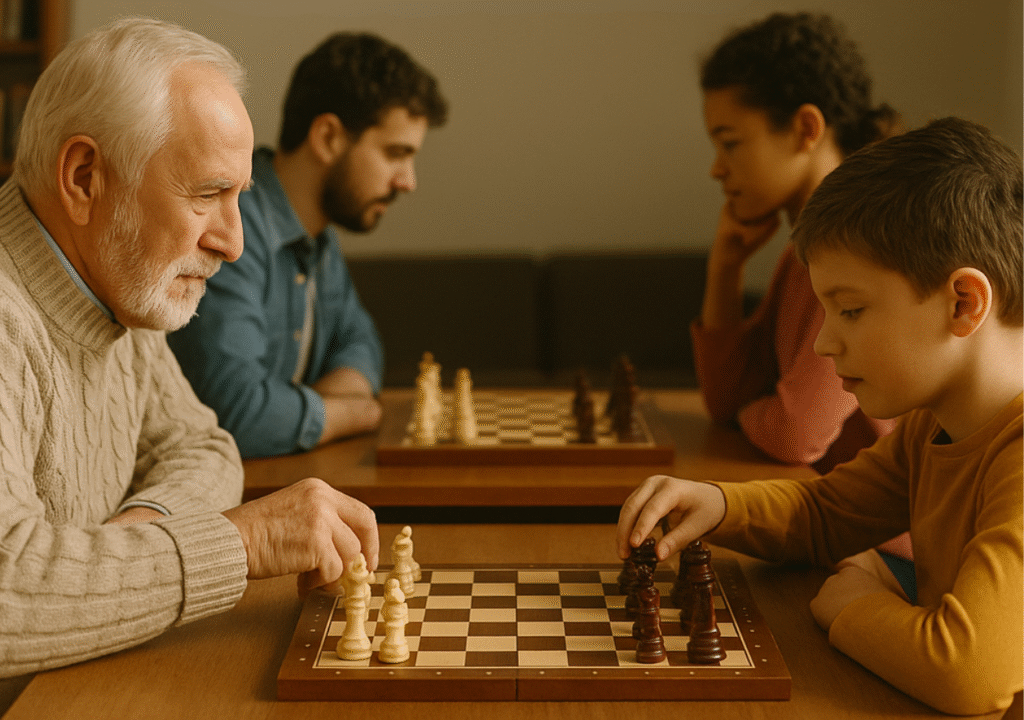 Barrow Chess Club - members playing chess